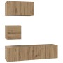 Conjunto de mueble de TV 4 pcs Roble artisan 60 x 30 x 30 cm
