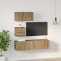 Conjunto de mueble de TV 4 pcs Roble artisan 60 x 30 x 30 cm