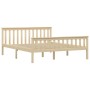 Estructura de cama sin colchón madera pino natural 160x200 cm