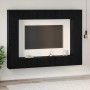 Conjunto de mueble de TV Montaje en la pared 10 pcs Roble negro