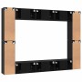 Conjunto de mueble de TV Montaje en la pared 10 pcs Roble negro