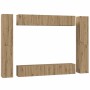 Conjunto de mueble de TV 10 pcs Roble artisan 30.5 x 30 x 90 cm