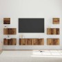 Conjunto de mueble de TV 8 pcs Madera vieja 60 x 30 x 30 cm