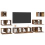 Conjunto de mueble de TV 8 pcs Madera vieja 60 x 30 x 30 cm