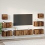Conjunto de mueble de TV 8 pcs Madera vieja 60 x 30 x 30 cm