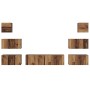 Conjunto de mueble de TV 8 pcs Madera vieja 60 x 30 x 30 cm