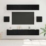 Conjunto de mueble de TV 8 pcs Roble negro 60 x 30 x 30 cm