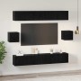 Conjunto de mueble de TV 8 pcs Roble negro 60 x 30 x 30 cm