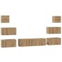 Conjunto de mueble de TV 8 pcs Roble artisan 60 x 30 x 30 cm