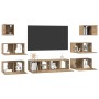 Conjunto de mueble de TV 8 pcs Roble artisan 60 x 30 x 30 cm