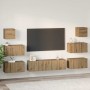Conjunto de mueble de TV 8 pcs Roble artisan 60 x 30 x 30 cm