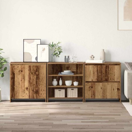 Tableros Lateral 3 pcs Madera vieja 70 x 41 x 75 cm