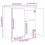 Tableros Lateral 3 pcs Madera vieja 70 x 41 x 75 cm