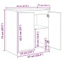 Vitrina 3 pcs Roble negro 70 x 41 x 75 cm Madera contrachapada