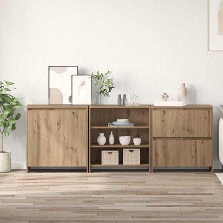 Tableros Lateral 3 pcs Roble artisan 70 x 41 x 75 cm