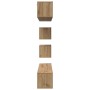 Juego de muebles de TV Montaje en la pared 6 pcs Roble artisan