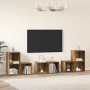 Juego de muebles de TV 6 pcs Madera Vieja 37 x 35 x 72 cm