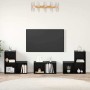 Juego de muebles de TV 6 pcs Roble Negro 37 x 35 x 72 cm