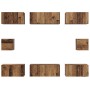 Juego de muebles de TV 8 pcs Madera vieja Madera contrachapada