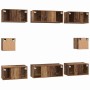 Juego de muebles de TV 8 pcs Madera vieja Madera contrachapada