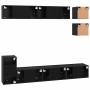 Conjunto de mueble de TV 8 pcs Roble Negro Madera contrachapada