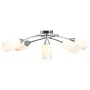 Deckenlampe mit weißen Keramik-Kegelschirmen für 5 E14 Glühbirnen von vidaXL, Deckenleuchten - Ref: Foro24-289238, Preis: 50,...
