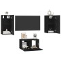 Conjunto de mueble de TV 3 pcs Roble negro 60 x 30 x 30 cm