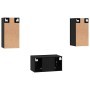 Conjunto de mueble de TV 3 pcs Roble negro 60 x 30 x 30 cm