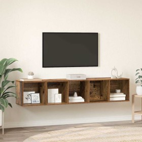 Juego de muebles de TV 2 pcs Madera antigua 37 x 37 x 142.5 cm