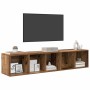 Juego de muebles de TV 2 pcs Madera antigua 37 x 37 x 142.5 cm