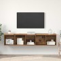 Juego de muebles de TV 2 pcs Madera antigua 37 x 37 x 142.5 cm