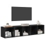 Juego de muebles de TV 2 pcs Roble negro 37 x 37 x 142.5 cm