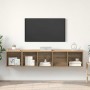 Juego de muebles de TV 2 pcs Roble artisan 37 x 37 x 142.5 cm