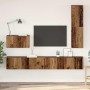 Juego de muebles de TV 4 pcs Madera vieja 200 x 30 x 30 cm