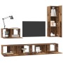 Juego de muebles de TV 4 pcs Madera vieja 200 x 30 x 30 cm