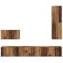 Juego de muebles de TV 4 pcs Madera vieja 200 x 30 x 30 cm