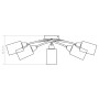 Deckenlampe mit weißen Keramik-Kegelschirmen für 5 E14 Glühbirnen von vidaXL, Deckenleuchten - Ref: Foro24-289238, Preis: 50,...