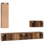 Juego de muebles de TV 4 pcs Madera vieja 200 x 30 x 30 cm