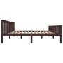 Estructura cama sin colchón madera pino marrón oscuro 180x200cm