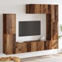 Conjunto de mueble de TV 7 pcs Madera vieja 80 x 30 x 30 cm