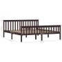 Estructura cama sin colchón madera pino marrón oscuro 180x200cm