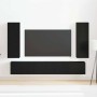 Set de Muebles de TV de 5 Piezas en Roble Negro