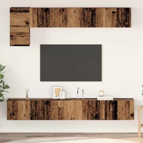 Conjunto de mueble de TV 5 pcs Madera vieja 100 x 30 x 30 cm
