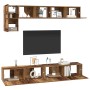 Conjunto de mueble de TV 5 pcs Madera vieja 100 x 30 x 30 cm