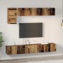 Conjunto de mueble de TV 5 pcs Madera vieja 100 x 30 x 30 cm