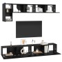 Conjunto de mueble de TV 5 pcs Roble negro 100 x 30 x 30 cm