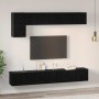 Conjunto de mueble de TV 5 pcs Roble negro 100 x 30 x 30 cm