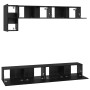Conjunto de mueble de TV 5 pcs Roble negro 100 x 30 x 30 cm