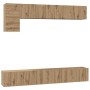 Conjunto de mueble de TV 5 pcs Roble artisan 100 x 30 x 30 cm