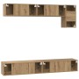 Conjunto de mueble de TV 5 pcs Roble artisan 100 x 30 x 30 cm